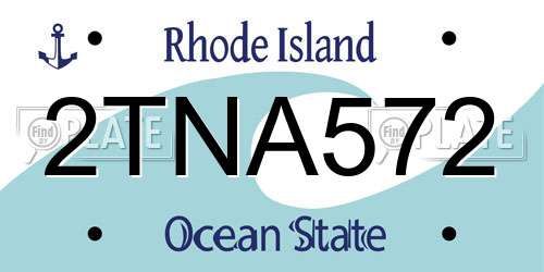 2TNA572 Rhode Island License Plate