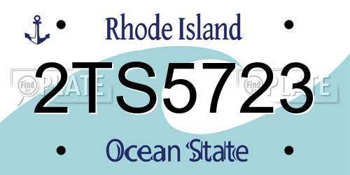 2TS5723 Rhode Island License Plate