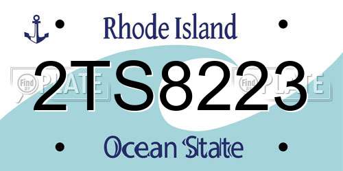 2TS8223 Rhode Island License Plate