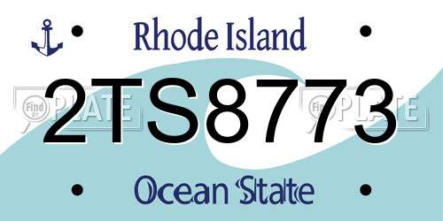 2TS8773 Rhode Island License Plate