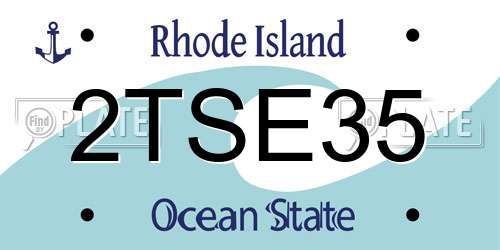 2TSE35 Rhode Island License Plate
