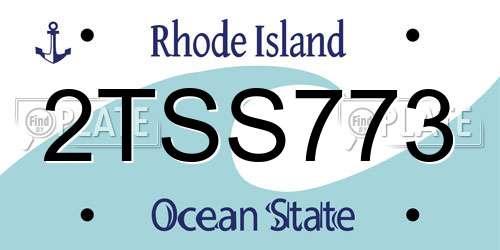 2TSS773 Rhode Island License Plate