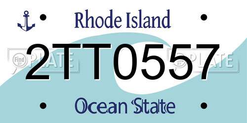 2TT0557 Rhode Island License Plate