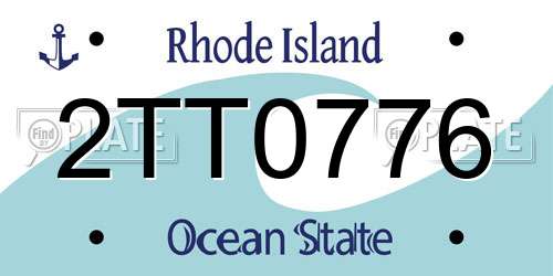2TT0776 Rhode Island License Plate