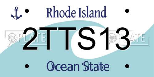 2TTS13 Rhode Island License Plate