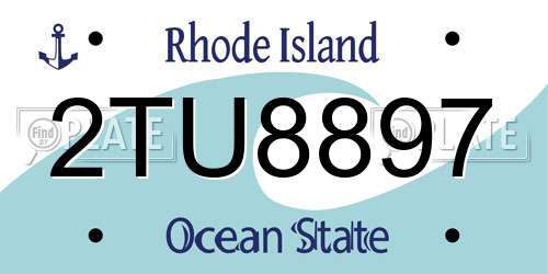 2TU8897 Rhode Island License Plate