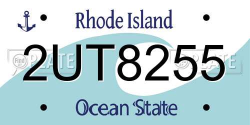 2UT8255 Rhode Island License Plate