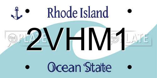 2VHM1 Rhode Island License Plate