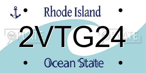 2VTG24 Rhode Island License Plate