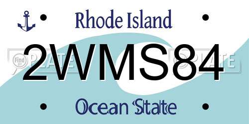2WMS84 Rhode Island License Plate