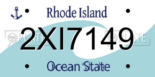 2XI7149 Rhode Island License Plate