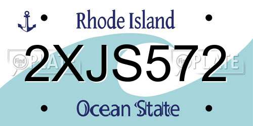 2XJS572 Rhode Island License Plate
