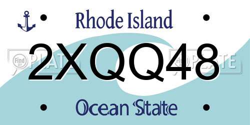 2XQQ48 Rhode Island License Plate