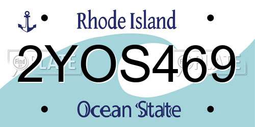 2YOS469 Rhode Island License Plate