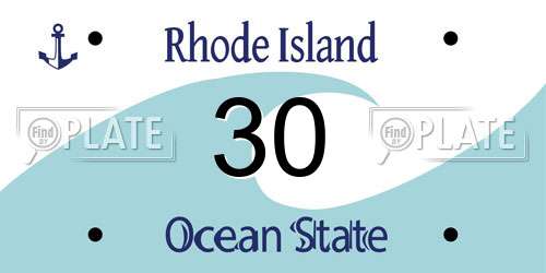 30 Rhode Island License Plate