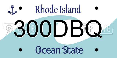 300DBQ Rhode Island License Plate