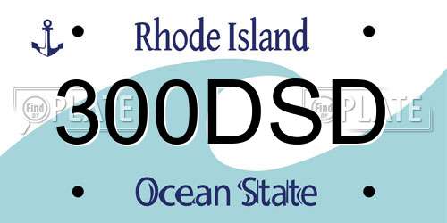 300DSD Rhode Island License Plate