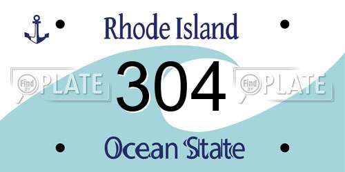 304 Rhode Island License Plate