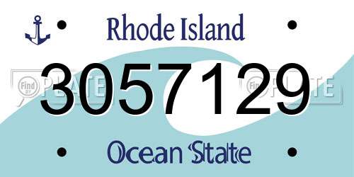 3057129 Rhode Island License Plate