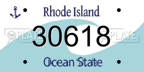 30618 Rhode Island License Plate