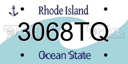 3068TQ Rhode Island License Plate