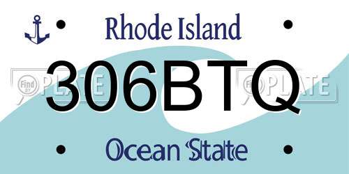 306BTQ Rhode Island License Plate