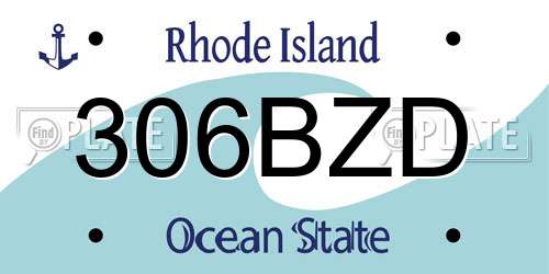 306BZD Rhode Island License Plate