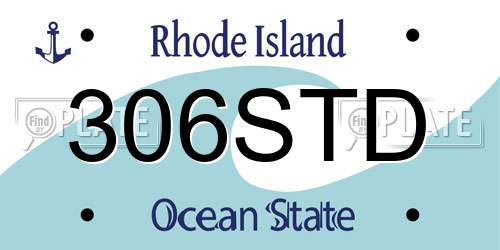 306STD Rhode Island License Plate