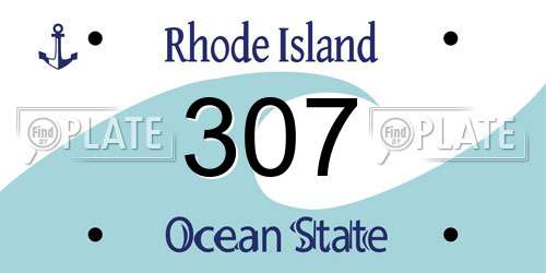 307 Rhode Island License Plate