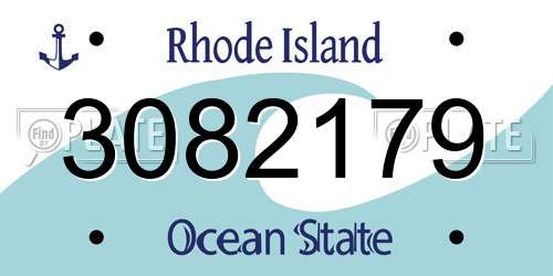 3082179 Rhode Island License Plate