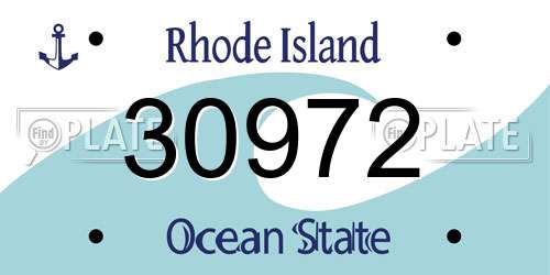 30972 Rhode Island License Plate
