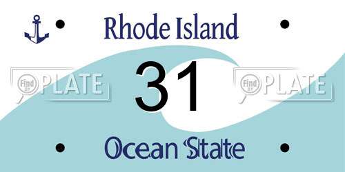 31 Rhode Island License Plate