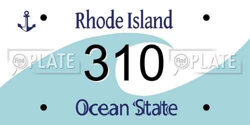 310 Rhode Island License Plate
