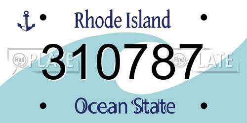 310787 Rhode Island License Plate