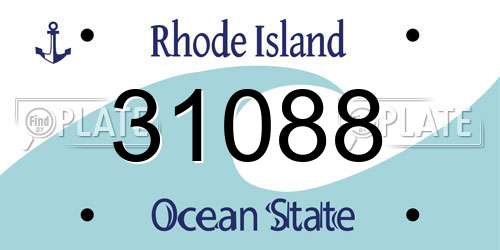 31088 Rhode Island License Plate