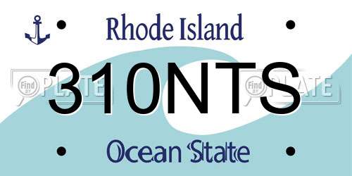 310NTS Rhode Island License Plate