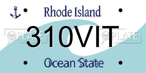 310VIT Rhode Island License Plate