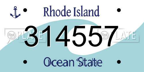 314557 Rhode Island License Plate