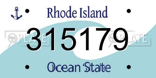 315179 Rhode Island License Plate