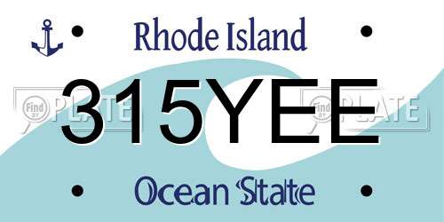 315YEE Rhode Island License Plate