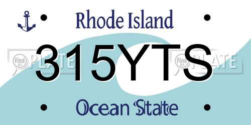 315YTS Rhode Island License Plate