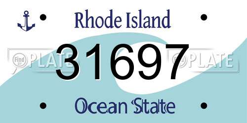 31697 Rhode Island License Plate