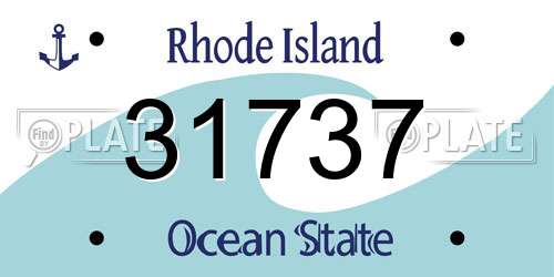 31737 Rhode Island License Plate