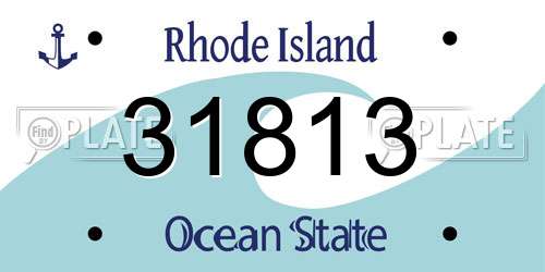 31813 Rhode Island License Plate