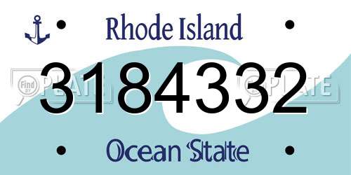 3184332 Rhode Island License Plate