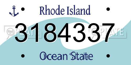 3184337 Rhode Island License Plate