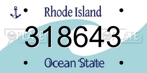 318643 Rhode Island License Plate