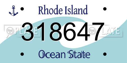 318647 Rhode Island License Plate