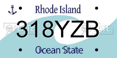 318YZB Rhode Island License Plate