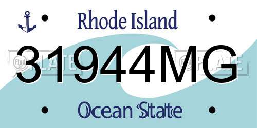 31944MG Rhode Island License Plate